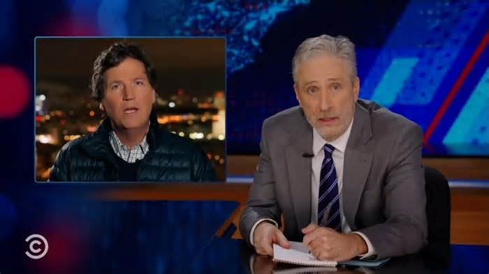 ‘The Daily Show’: Jon Stewart takes aim at Tucker Carlson