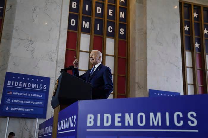 President Joe Biden delivers remarks on the economy on June 28, 2023, in Chicago.