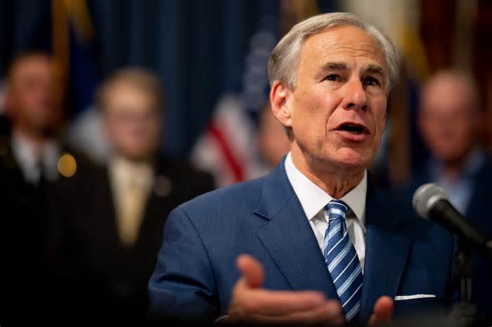 Greg Abbott speaks at a news conference in the state Capitol on June 08, 2023 in Austin, Texas