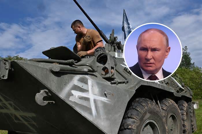 A Pro-Kyiv Russian fighter and Vladimir Putin