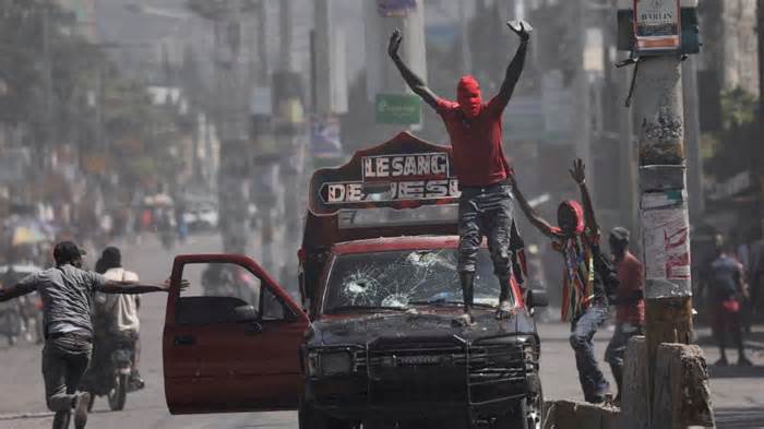 Protesters in Port-au-Prince, Haiti, on March 1, 2024. - Ralph Tedy Erol/Reuters