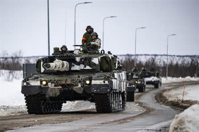 Finnish and Swedish forces during NATO drills