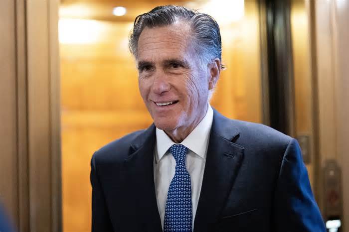 UNITED STATES - JANUARY 9: Sen. Mitt Romney, R-Utah, is seen in the U.S. Capitol during votes on Tuesday, January 9, 2024. (Tom Williams/CQ-Roll Call, Inc via Getty Images) (Photo: Tom Williams via Getty Images)