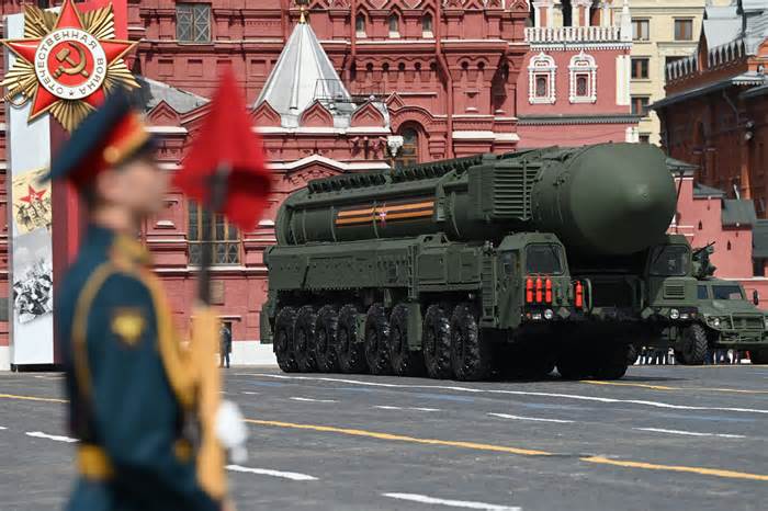Russian Yars ICBM on parade in Moscow