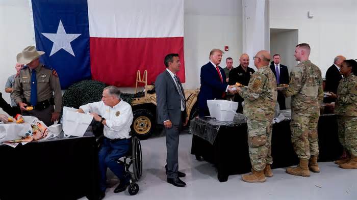 Biden and Trump separately spend time with service members ahead of Thanksgiving
