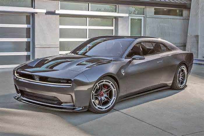 Dodge has revealed a pre-production version of the Charger Daytona SRT concept as its first performance EV.