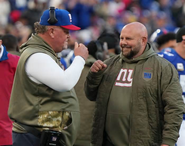 Former Giants Defensive coordinator Wink Martindale and current head coach Brian Daboll.
