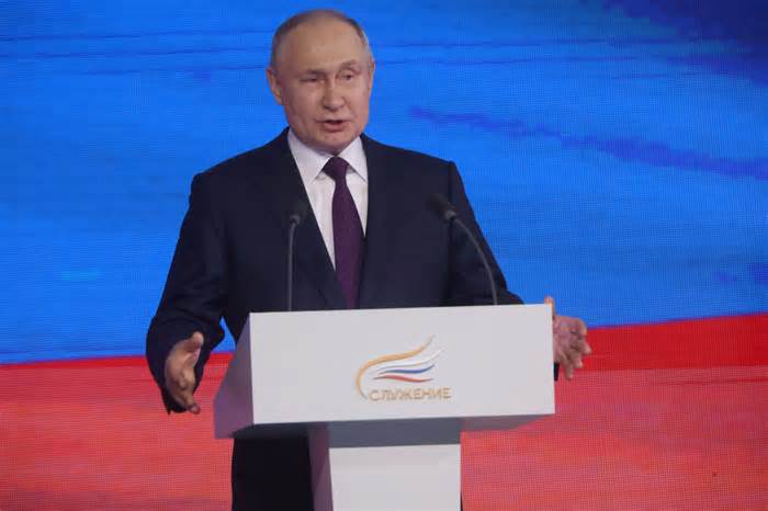 Vladimir Putin during event near Moscow 2024
