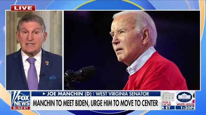 Biden has been pushed too far to the left, has to come back to the center: Joe Manchin