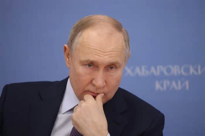 Vladimir Putin in Khabarovsk in January 2024