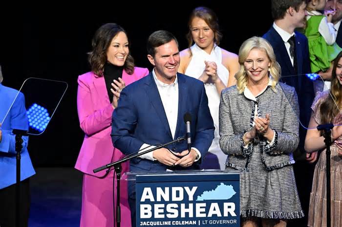 Kentucky Gov. Andy Beshear Holds Election Night Party In Louisville