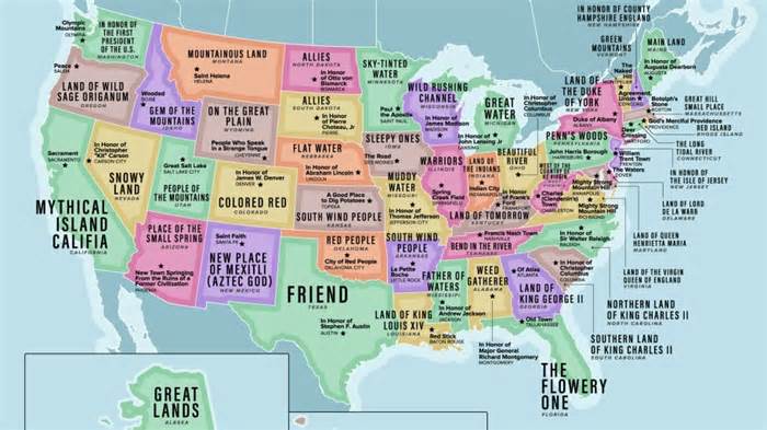 This Map Shows the Literal Translations of U.S. Place Names