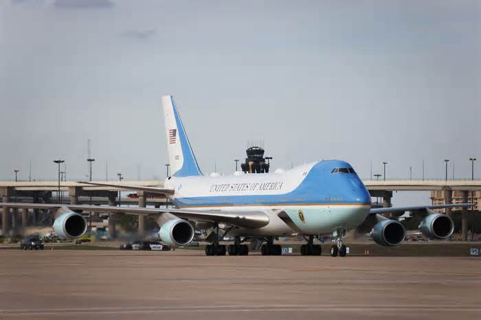 Air Force One Returns To Dallas Fort Worth International Airport After 10 Year Absence
