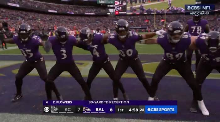 Ravens Offense Trolls Chiefs, Taylor Swift With Cheeky TD Celebration in AFC Championship
