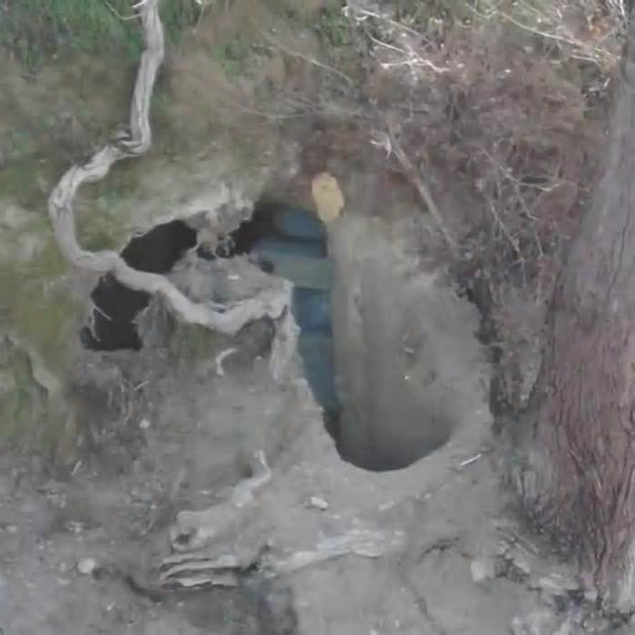 Hidden homeless caves found dug into Tuolumne River bank in Modesto