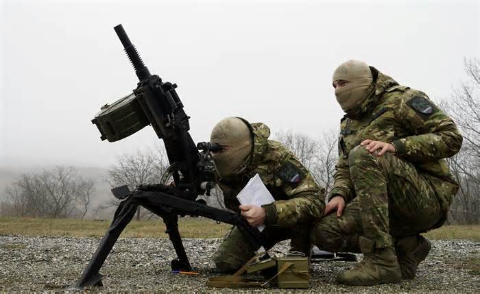 Soldiers train in Chechnya