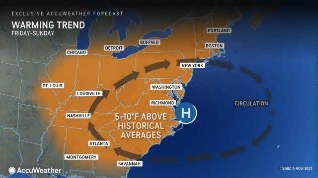 Mega temperature rebound in store for the eastern half of the US