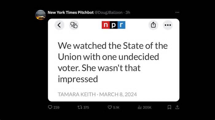 Fact Check: NPR Supposedly Watched Biden SOTU Speech with Undecided Voter Who 'Wasn't that Impressed.' Here are the Facts