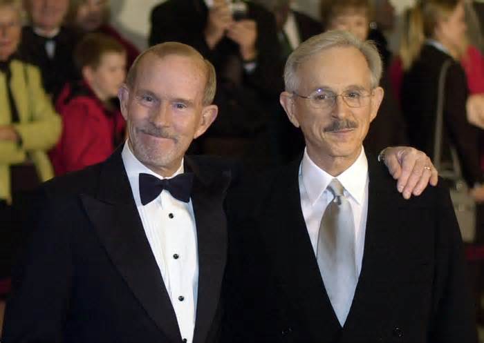 The Smothers Brothers, Tom Smothers, left, and Dick Smothers at the Kennedy Center in Washington for the Mark Twain Prize for Humor Award ceremony honoring Bob Newhart in 2002.