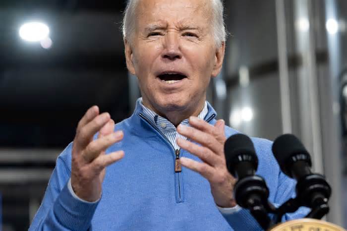 US President Joe Biden speaks about his Investing in America and Bipartisan Infrastructure plans at Earth Rider Brewery in Superior, Wisconsin, on January 25, 2024. (Photo by SAUL LOEB / AFP) (Photo by SAUL LOEB/AFP via Getty Images) (Photo: SAUL LOEB via Getty Images)