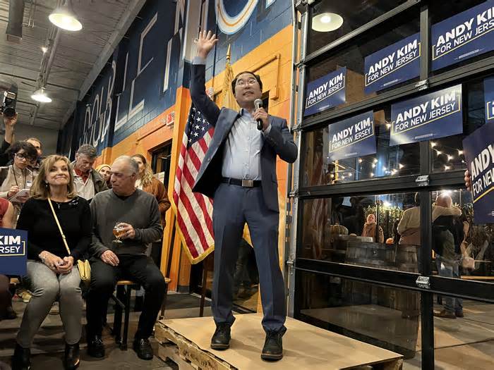 Rep. Andy Kim formally launched his Senate campaign at Double Nickel Brewing Co. in Pennsauken, N.J., on Friday.