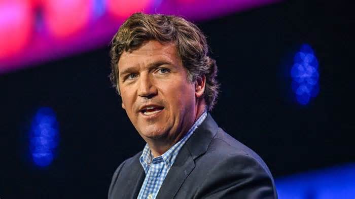 US conservative political commentator Tucker Carlson speaks at the Turning Point Action USA conference in West Palm Beach, Florida, on July 15, 2023. - Giorgio Viera/AFP/Getty Images