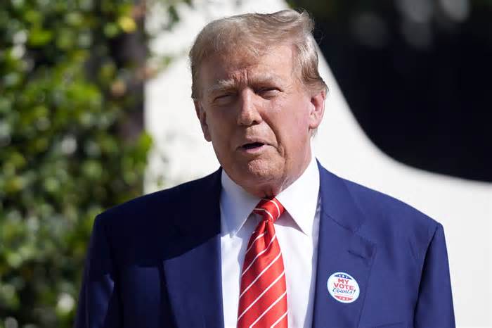 Republican presidential candidate former President Donald Trump speaks after voting in the Florida primary election in Palm Beach, Fla., Tuesday, March 19, 2024. (AP Photo/Wilfredo Lee) (Photo: via Associated Press)