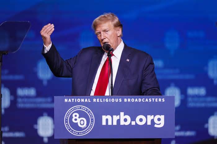 Donald Trump Addresses Presidential Forum At NRB Convention