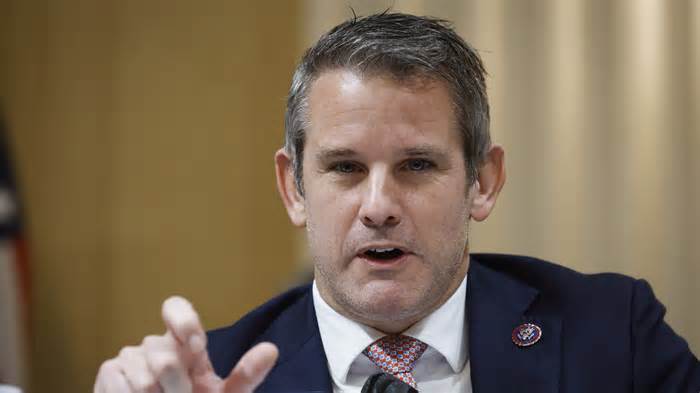 Adam Kinzinger delivers remarks during the last meeting of the House Select Committee to Investigate the January 6 Attack on the U.S. Capitol in the Canon House Office Building on Capitol Hill