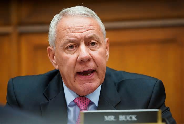 Rep. Ken Buck, R-Colo., questions Alejandro Mayorkas, Secretary of the Department of Homeland Security, as he testifies in front of the House Judiciary Committee in Washington.