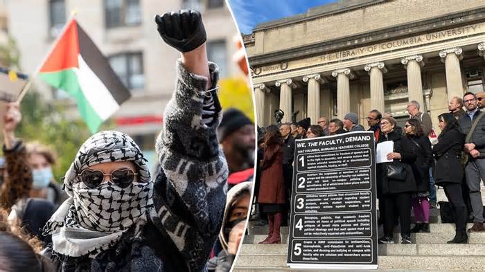 ‘Target on my back,’ Fear grips Jewish students as hundreds protest Columbia suspending Palestinian groups