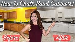 How To CHALK PAINT Kitchen Cabinets | No Sanding *Fast Easy DIY*