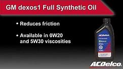 Motor Oil: GM OE Dexos1 Full Synthetic Oil | ACDelco
