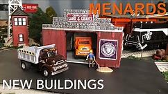 Menards New O Scale Buildings Sand & Gravel and More June 24, 2023