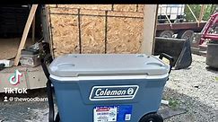 This 60 qt cooler stand will be the talk at the next bbq 🍔🌭🍹🧉#cooler #coolers #coleman #coolerstand #customfurniture | The Wood Barn