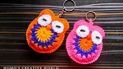 How To Make Crochet An Owl Keychain Tutorial ll (Easy Crochet Owl Keychain Beginners Friendly)🦉🧶