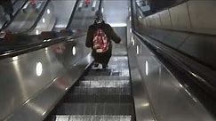 Going Down the Escalator, Westminster Underground Station, Bridge Street, Westminster, London