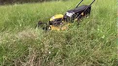 Amazing mowing capability in tall grass with awesome mower blades!