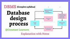 6. Database design process | With real life examples | Explanation and notes