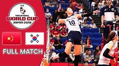 China 🆚 Korea - Full Match | Women’s Volleyball World Cup 2019
