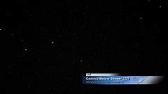 NASA Live streaming of Geminid meteor shower.