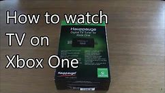 How to watch TV on Xbox One