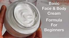 How To Formulate Simple Day & Night Moisturising Cream / Formula For Beginners (Face & Body Cream)