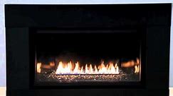 Loft Series Medium DV Fireplace Insert with Matte Black Surround