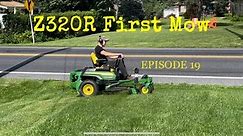 #19 New John Deere Z320R Zero Turn Lawn Mower mowing grass for the first time. [4K] 2023 Model Year