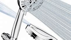 8 Massage Setting ＆ 2 Jet Modes High Pressure Shower Heads, 5.04" Large Size Handheld Shower Head 59" Stainless Steel Shower Head with Hose 360° Detachable Shower Head Aqua Care Shower Head