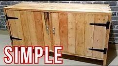 How to make a vintage/classic cabinet from reclaimed pallet wood. I don't use table saw.