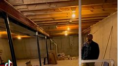 Starting a full basement finish! Day 1: Vapor barrier/foam board is up. Follow us to see the progress! #basementremodel #BasementRenovation #basementvibes | Simple Solutions Home Repair