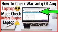 How To Check The Warranty Of Hp Laptop