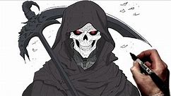 How to Draw The Grim Reaper | Step By Step | Halloween